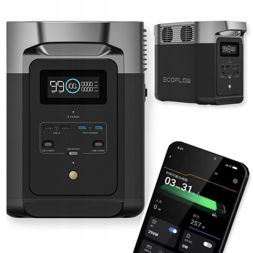 Портативна електростанція ecoflow delta 2 1800 вт eu версія 1024 вт x-stream