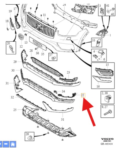 Монтаж лівий галогенний volvo xc90 2020 - oe 31663502