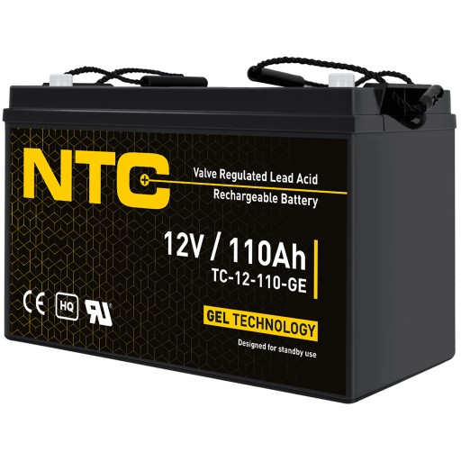 Gel battery ntc 110-12 ибп аварийного питания 12в 110ач (размер 100ач)