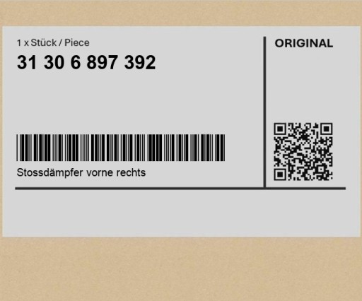 31306897392 6897392 - Правый передний амортизатор bmw x1 u11